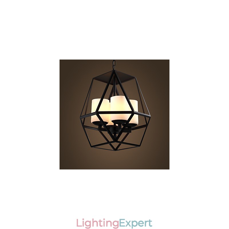 Top level Americange Vintage black Iron Lamp Modern Chandelier Chandelier 4 lights