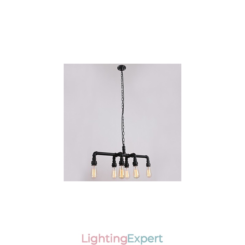 Water Pipe Retro Plating Light Painting Pendant