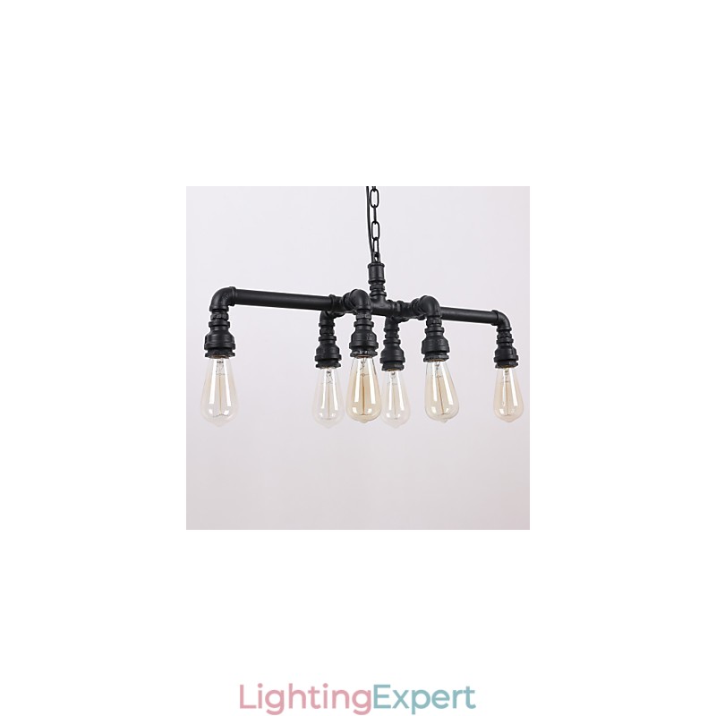 Water Pipe Retro Plating Light Painting Pendant