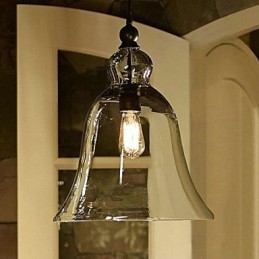 Country Mini Style Painting Glass Pendant Light