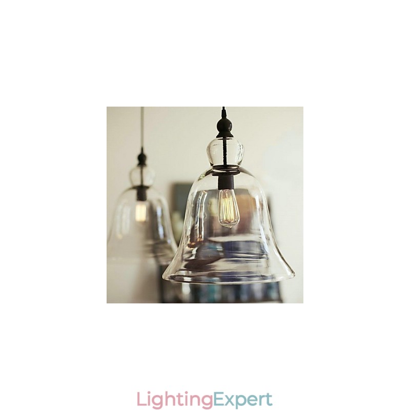 Country Mini Style Painting Glass Pendant Light