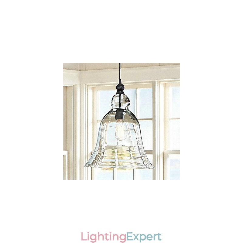 Country Mini Style Painting Glass Pendant Light