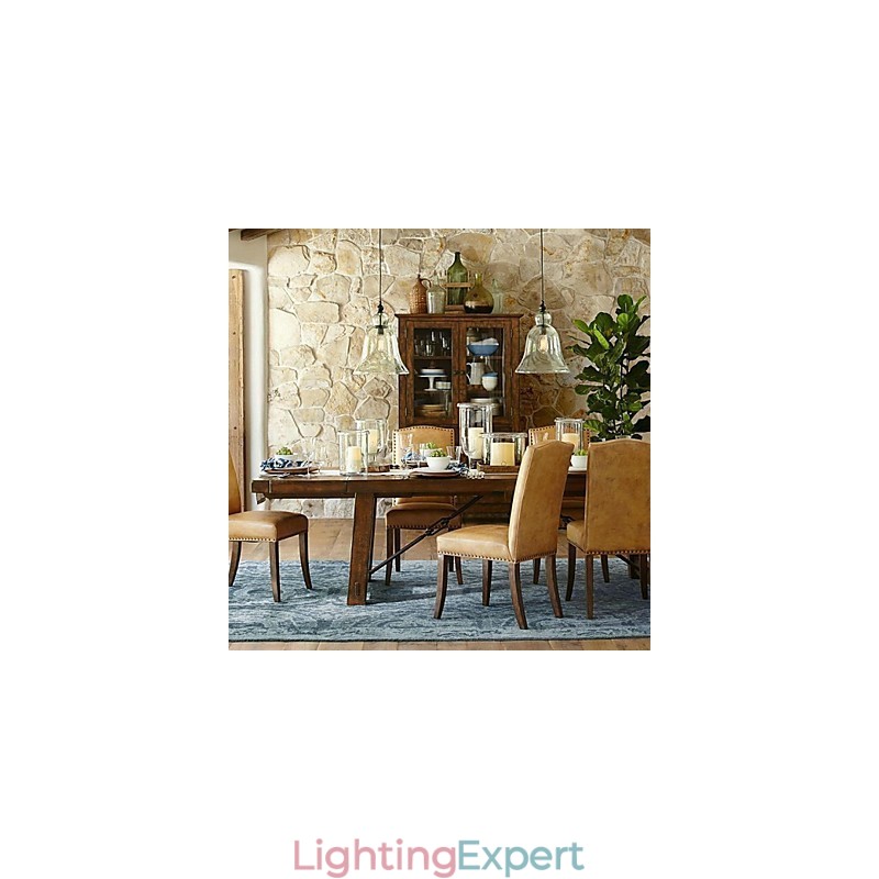 Country Mini Style Painting Glass Pendant Light