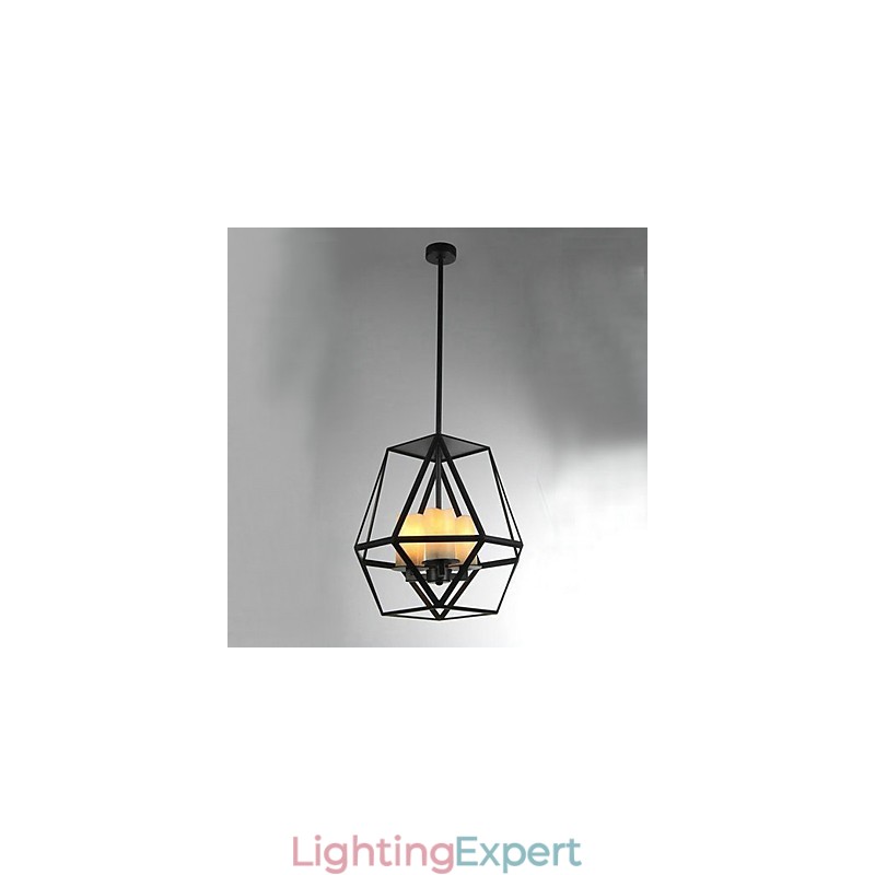 Country Mini Style Painting Metal Pendant Light