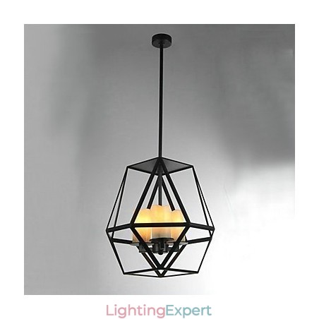 Country Mini Style Painting Metal Pendant Light