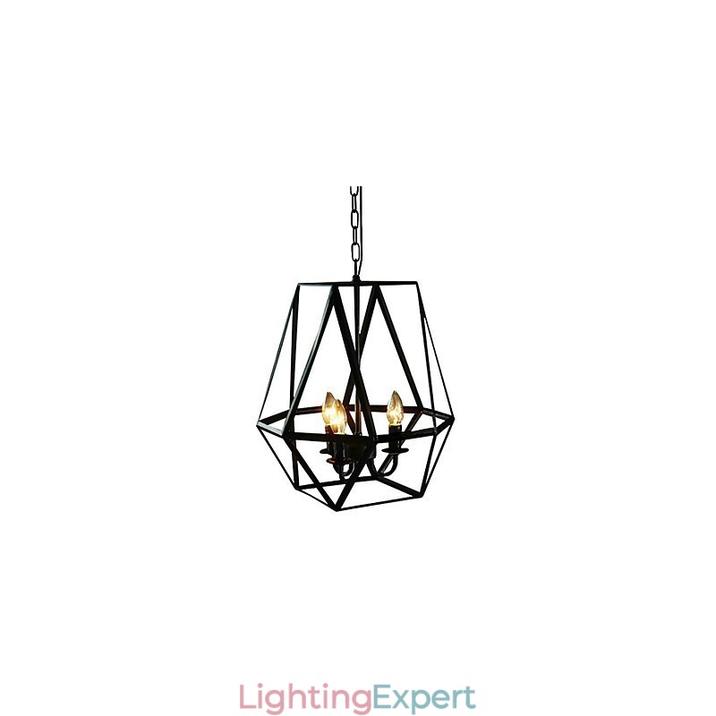 Country Mini Style Painting Metal Pendant Light