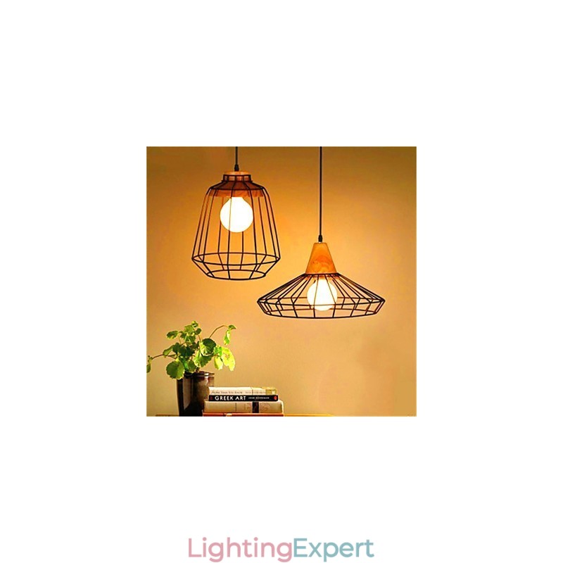 American Retro Birdcage Shape Iron Art Chandelier