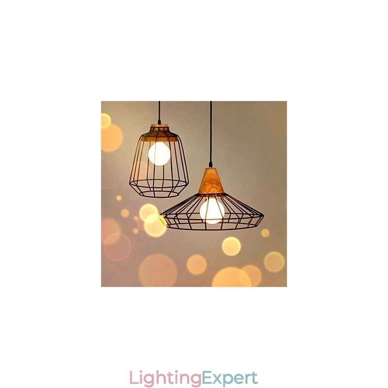 American Retro Birdcage Shape Iron Art Chandelier