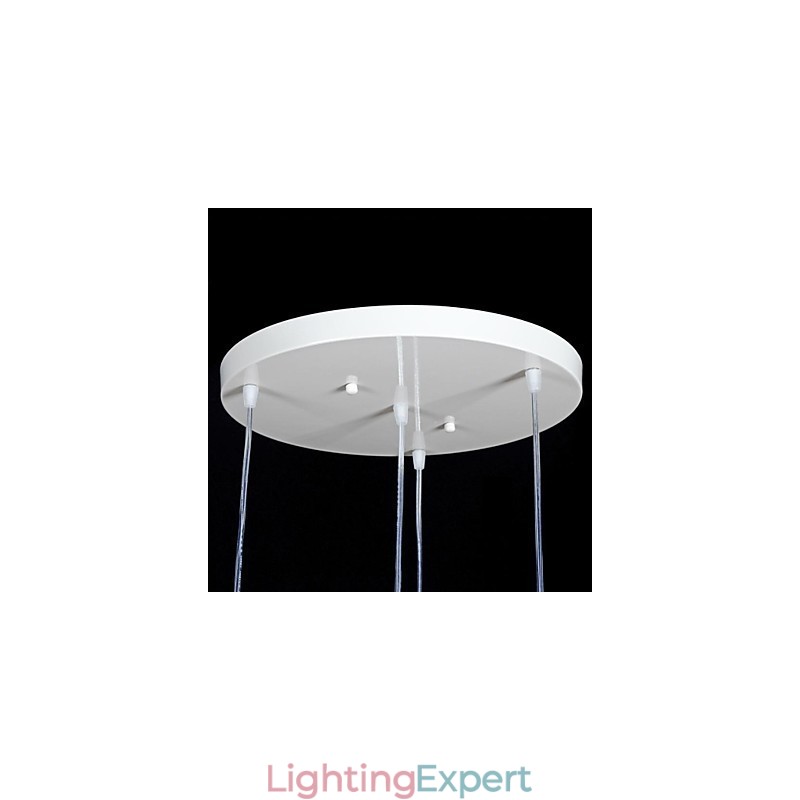 White Pendant Four Lights Pattern Glass Shade Hand Gilt European Retro Classic
