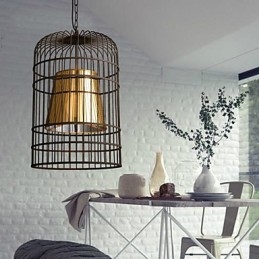 Chandelier Rustic Lodge Drum Metal