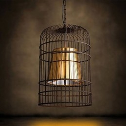 Chandelier Rustic Lodge Drum Metal
