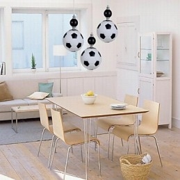 Classic Modern Football Round Pendant Light 3 Lights