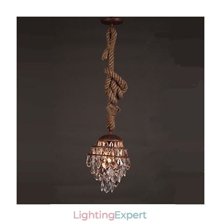 Retro lounge Hemp Industrial Wind Imitation Crystal Chandelier Retro lounge Hemp Industrial Wind Imitation Crystal Chandelier