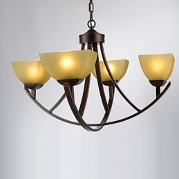 Chandelier 4 Lights Traditional Classic Vintage Metal