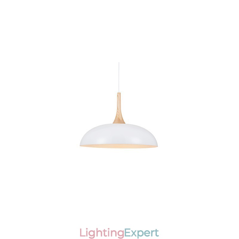 Mini Artistic Pendant Lamp 1 Light Modern Simplicity Black White Finish Aluminum & Wooden Droplight