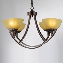 Chandelier 4 Lights Traditional Classic Vintage Metal