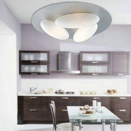 Nature Inspired Minimalist Ceiling Light With 3 Eggs Shade