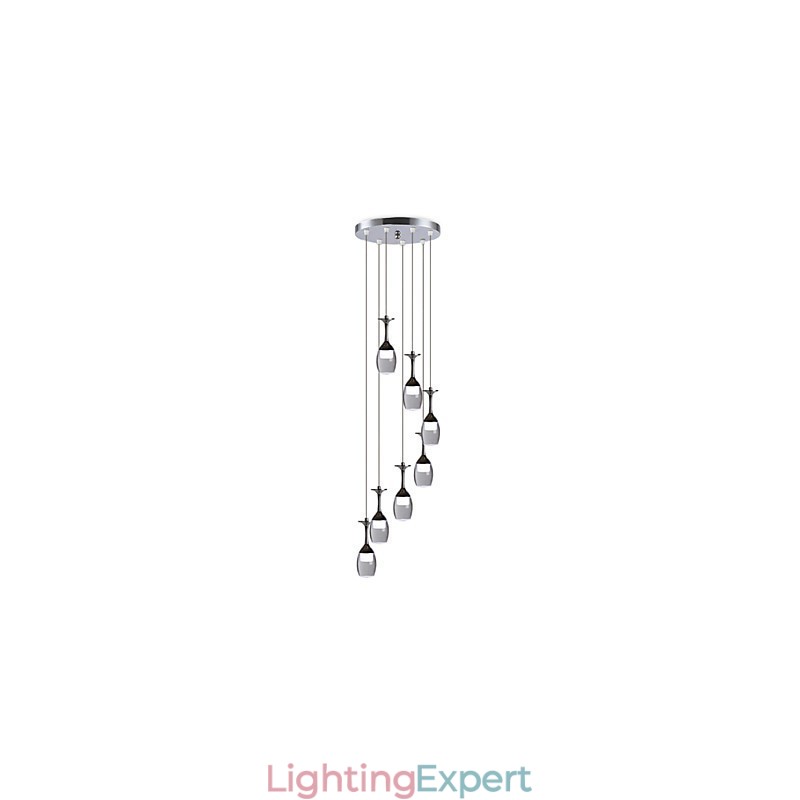 Modern Pendant Light 7 Lights Integrated Bulbs Included Stair Light