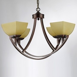 Chandelier 4 Lights Traditional Classic Vintage Metal