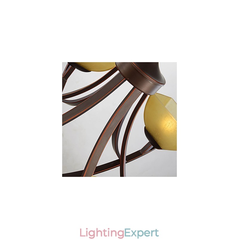 Chandelier 4 Lights Traditional Classic Vintage Metal