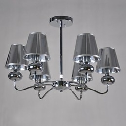 Vintage Chandelier 6 Light Classic Fabric Metal Painting