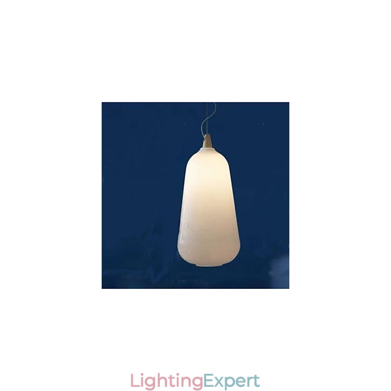 Milk white glass bottle Pendant Lamp Natural Curve
