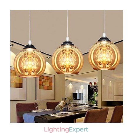 Glass Ball Pendant Lamp Three Glass Ball Pendant Lamp Three