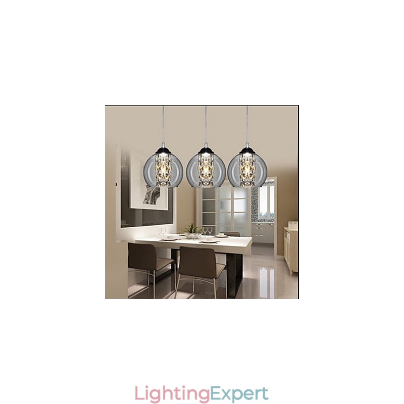 Glass Ball Pendant Lamp Three