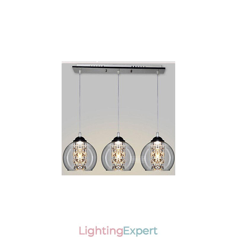Glass Ball Pendant Lamp Three