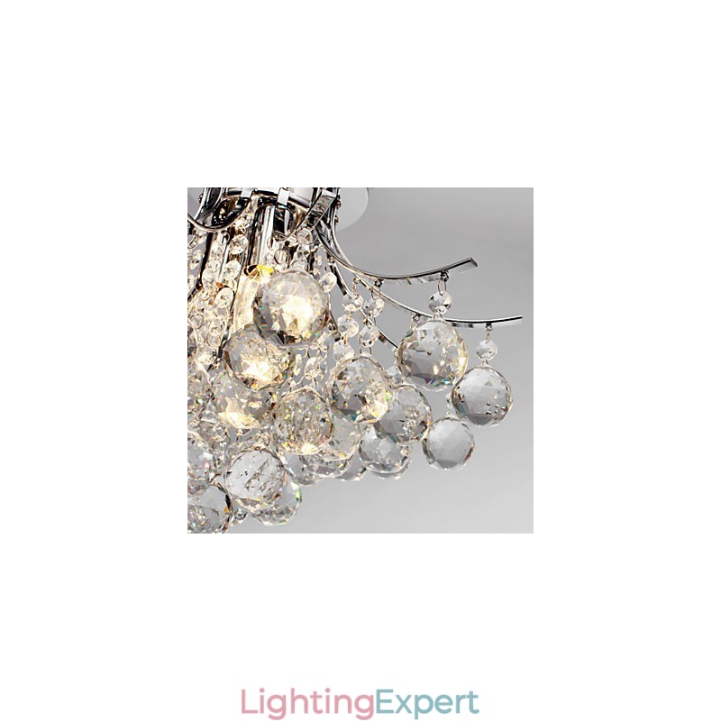 Chandelier Modern Crystal 3 Lights