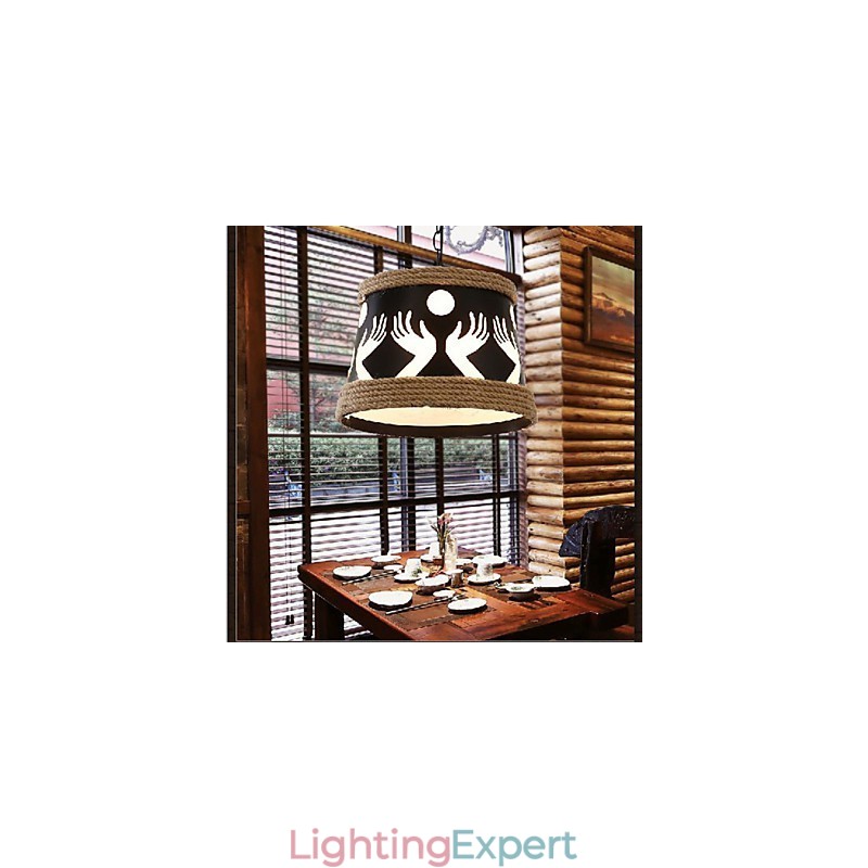 Hemp American Retro Cafe Simple Pastoral Chandelier