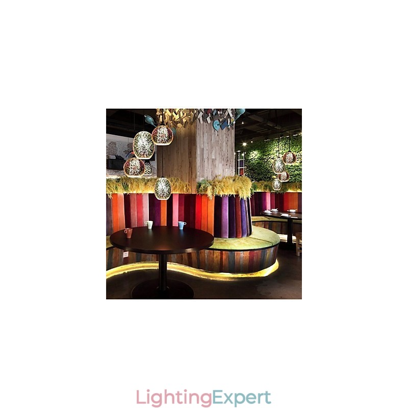 Simple table 3D Glass Creative Pendant
