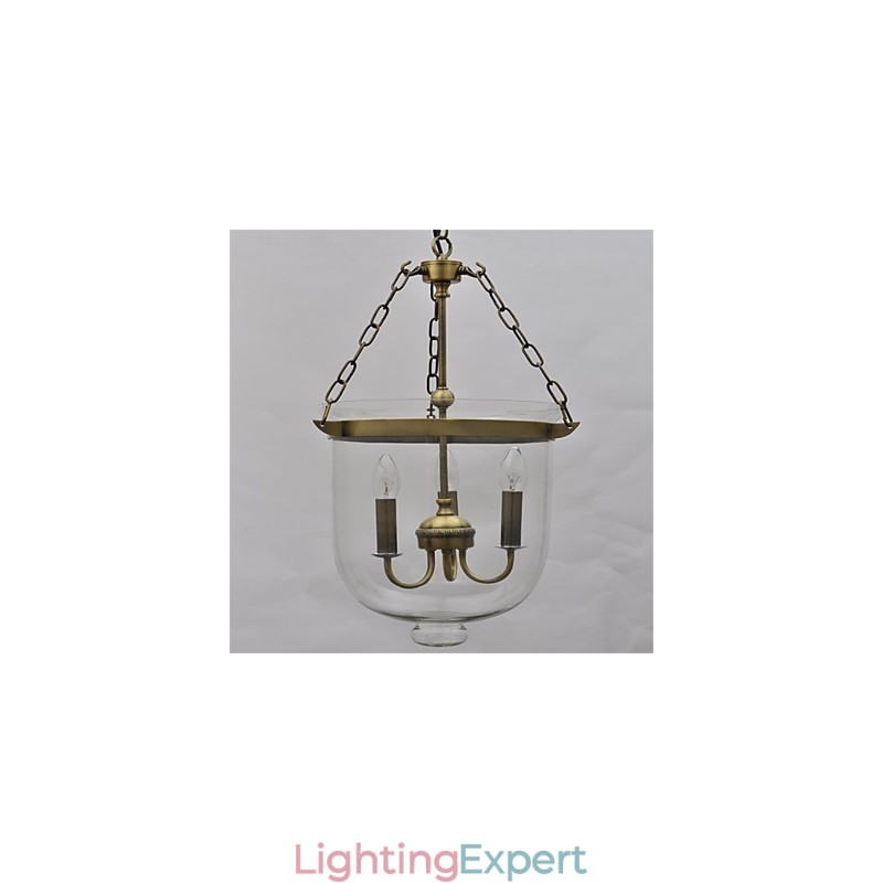 American country Vintage temple bell glass chandelier