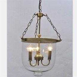 American country Vintage temple bell glass chandelier