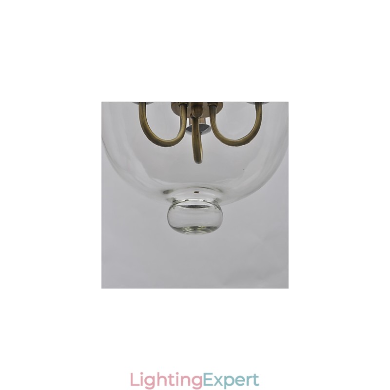 American country Vintage temple bell glass chandelier