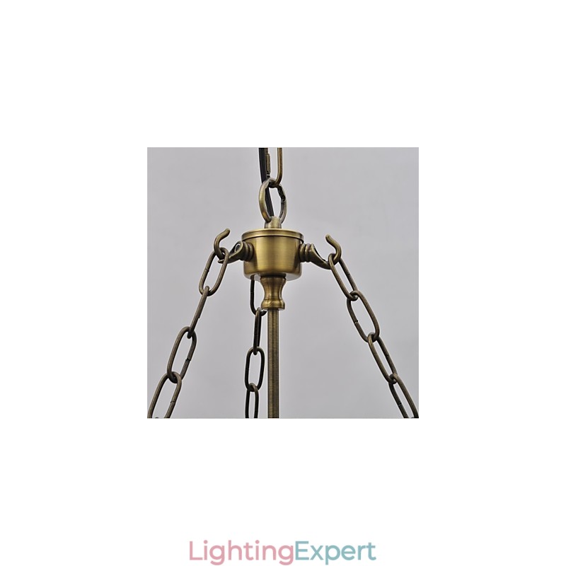 American country Vintage temple bell glass chandelier