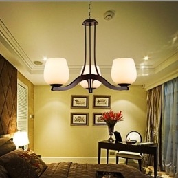Traditional Classic Retro Mini Style Painting Metal Chandelier