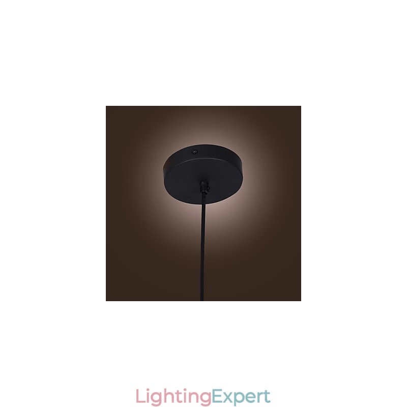 Transparent Glass Pendant Light in Brown Bubble Design