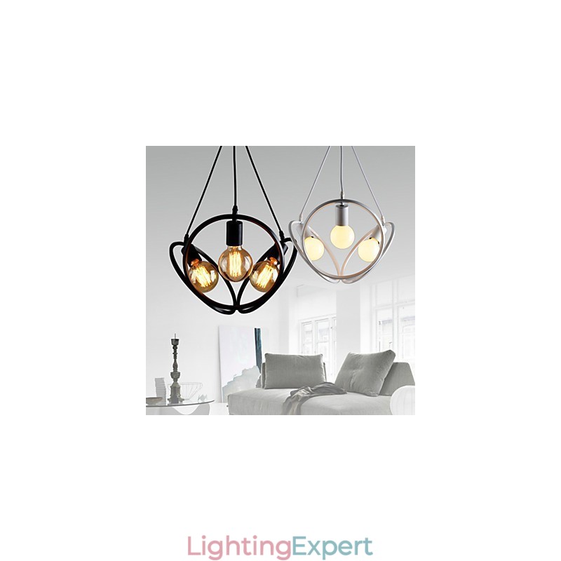 3 Lights Chandelier Pendant Light Traditional Classic Retro Metal