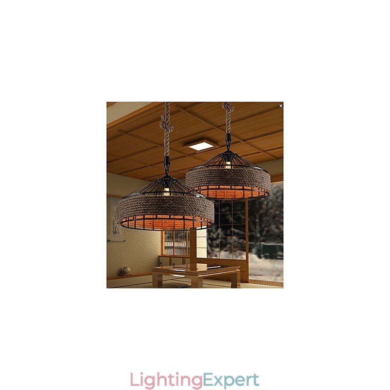 2 Light Country Designers Others Metal Chandelier Pendant Light