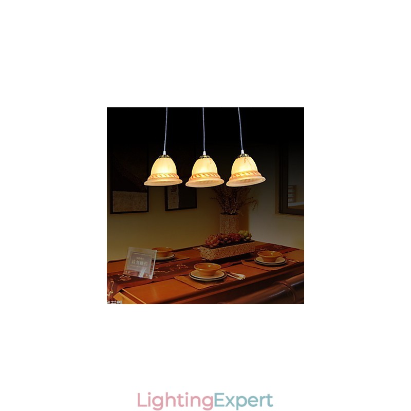 Pendant Three Lights Bronze European Retro Classic