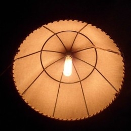 North American Style Retro 1 Light Pendant In Fabric Shade