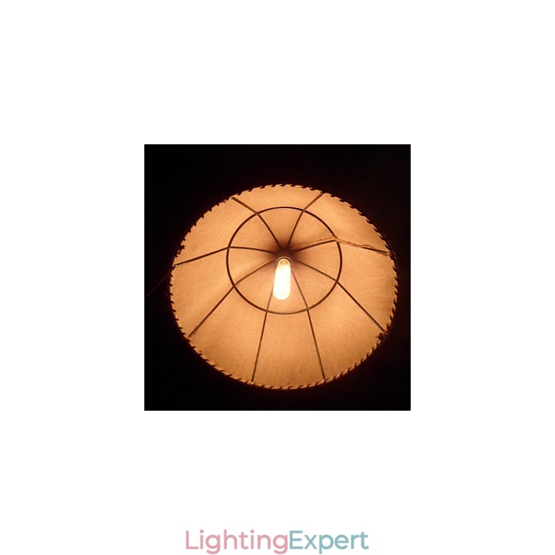 North American Style Retro 1 Light Pendant In Fabric Shade