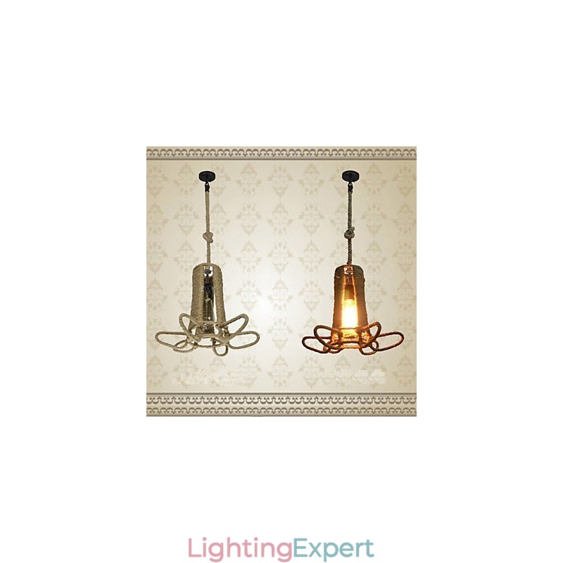 North American Type Rural Industrial Hemp retro Wrought Iron Chandelier