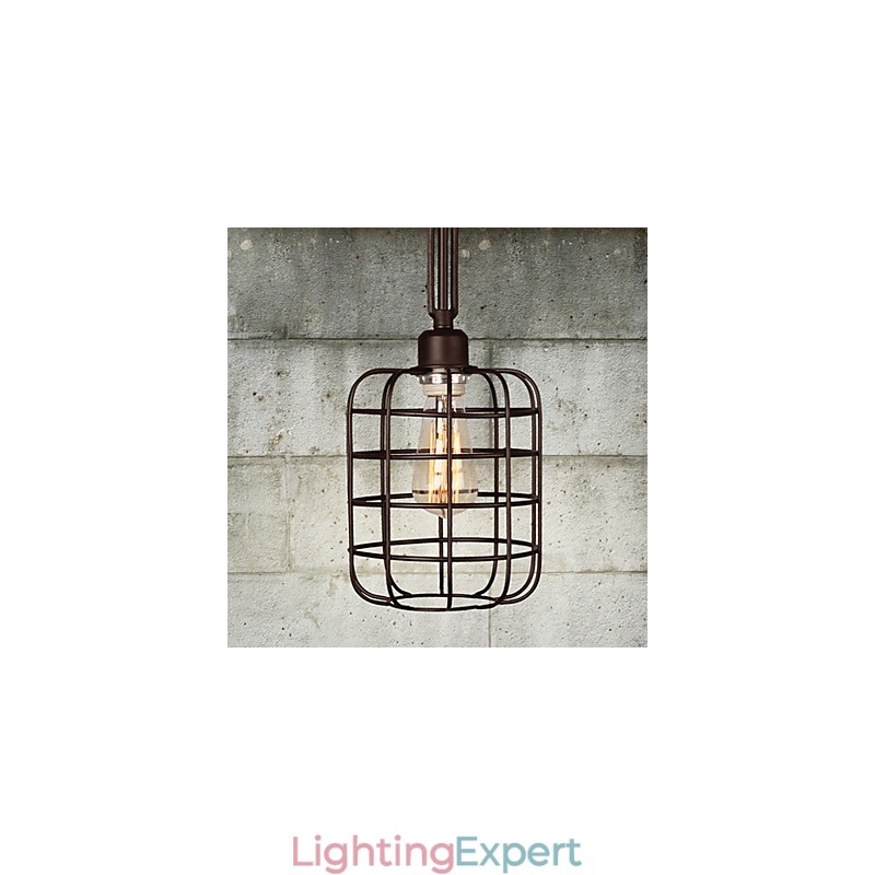 Retro Mini Style Painting Metal Pendant Light