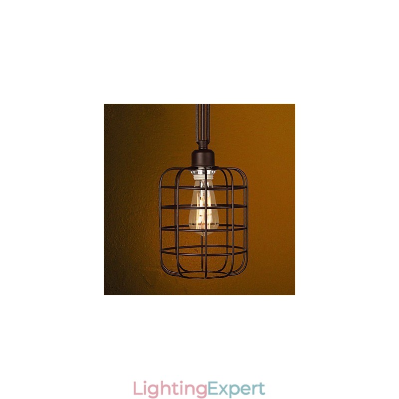 Retro Mini Style Painting Metal Pendant Light