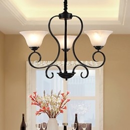 3 Lights Retro Chandelier Country Metal