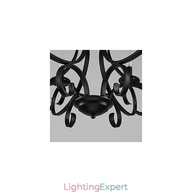 3 Lights Retro Chandelier Country Metal