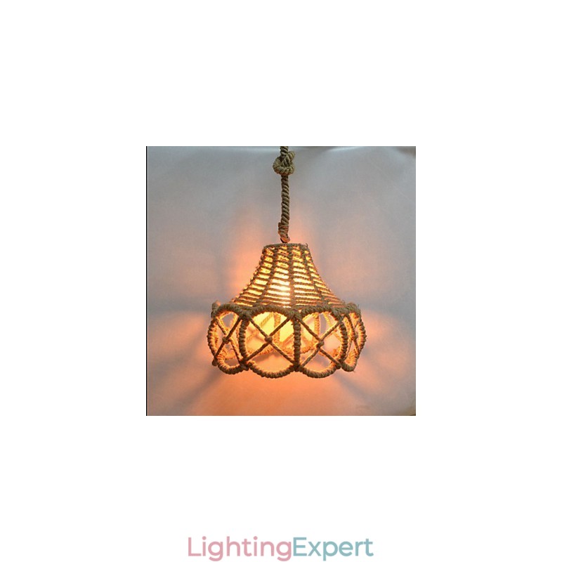 American Country Vintage Iron Chandelier Industrial Hemp