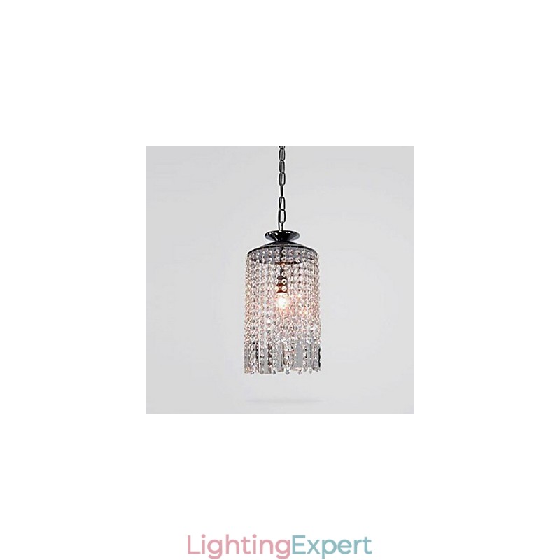 Modern Contemporary Crystal Metal Pendant Light